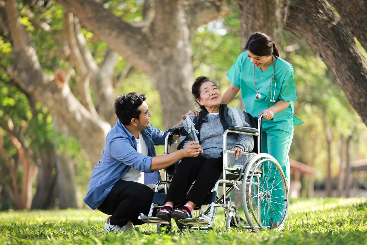 Nursing home resident enjoying the outdoors. Why you should choose a nursing home that offers outdoor exercise to residents.