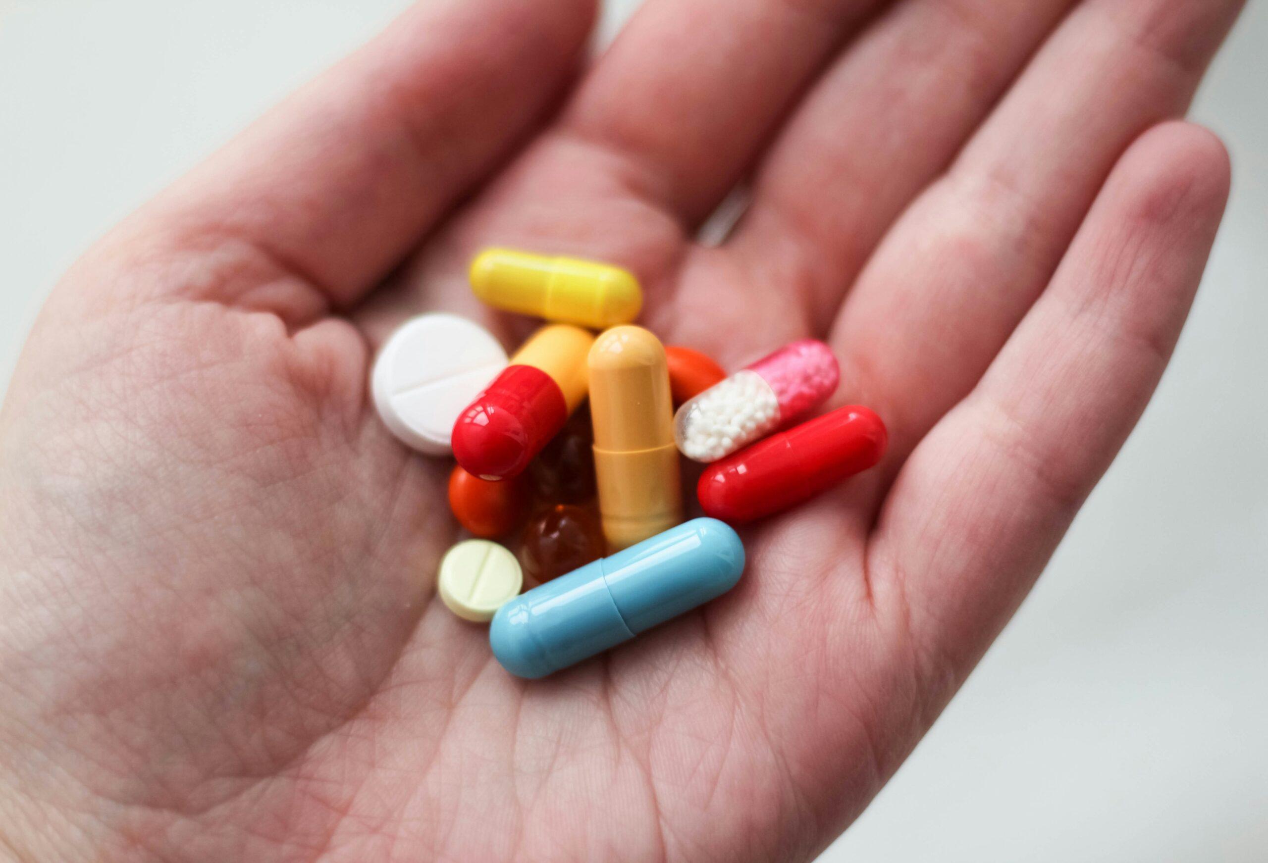 hand holding pills