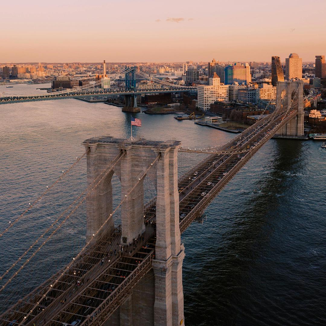 bridge overlooking the city