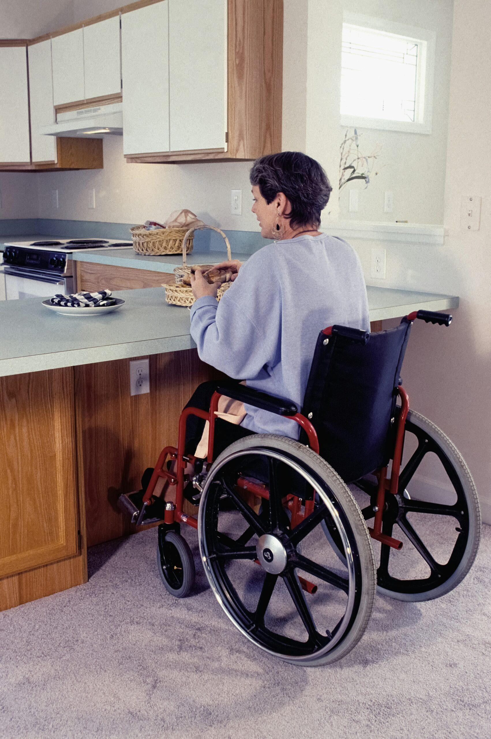 woman in a wheelchair