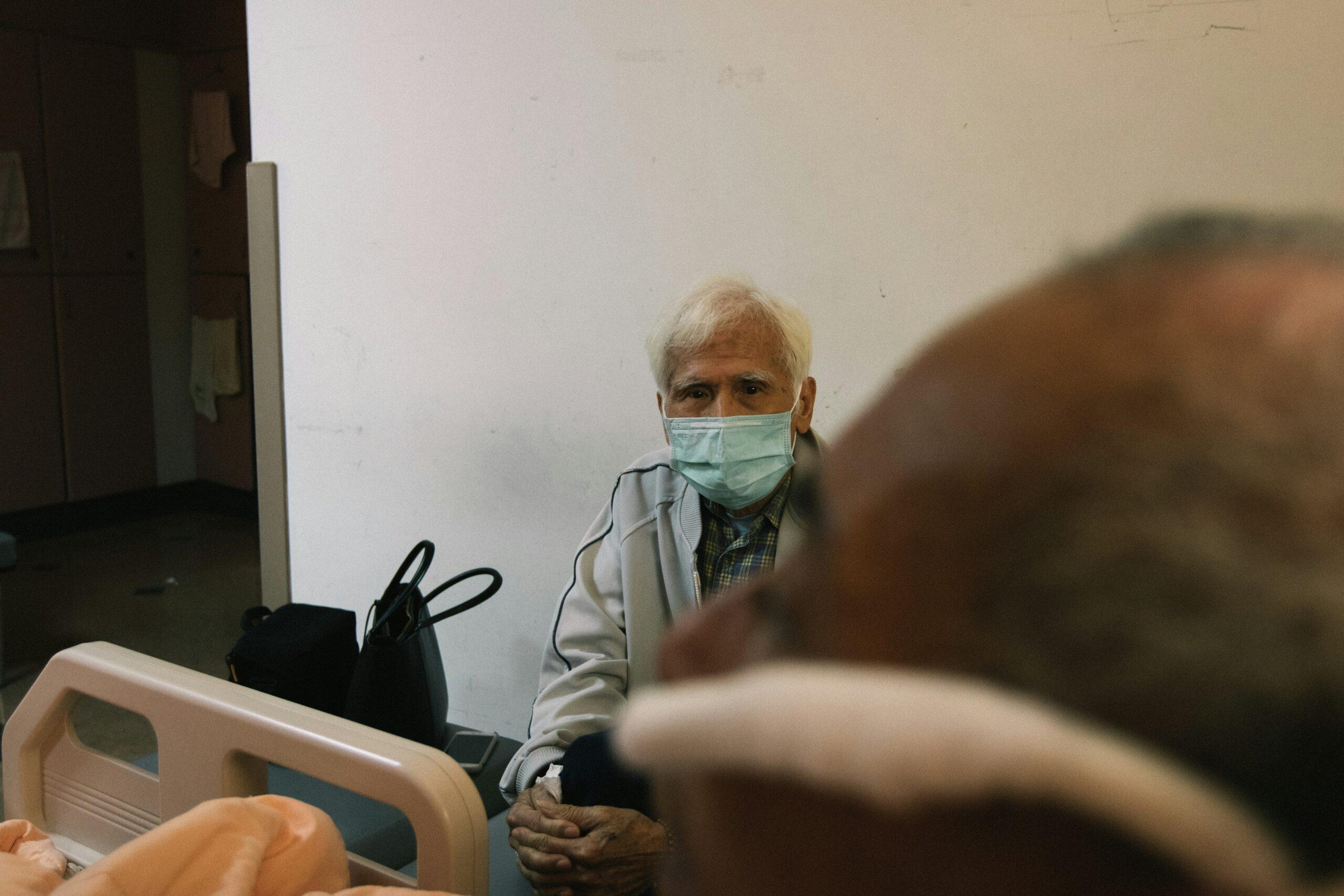 an elderly man at the doctors