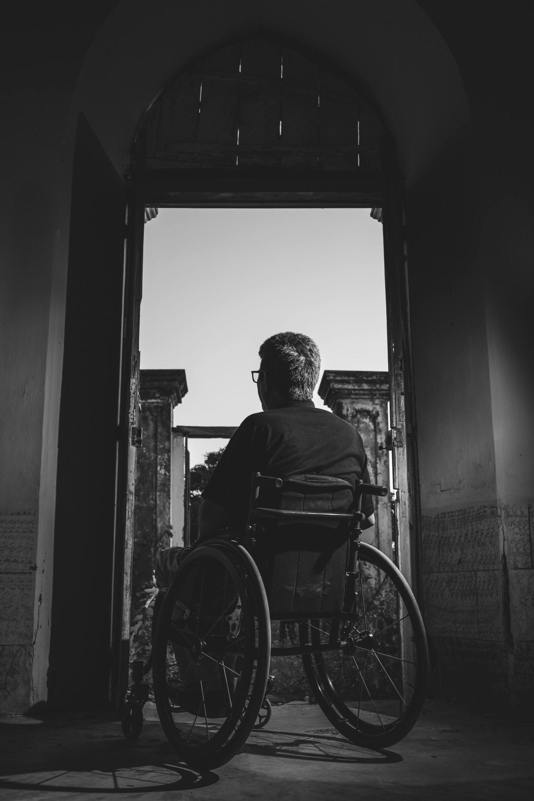 man in a wheelchair