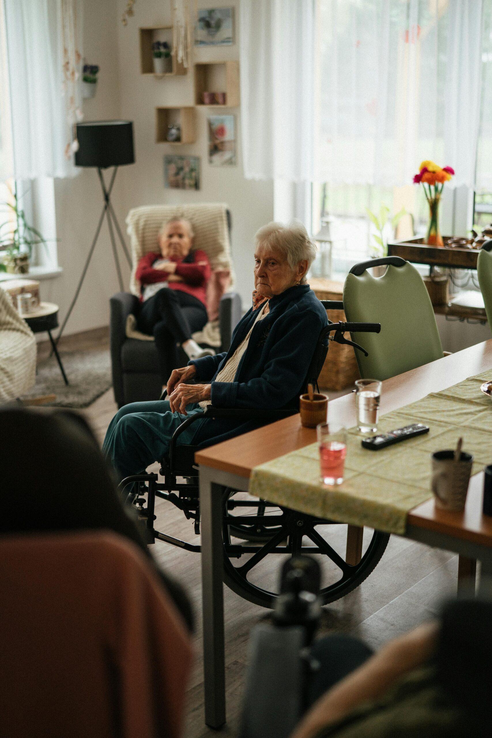 elderly people on a nursing home