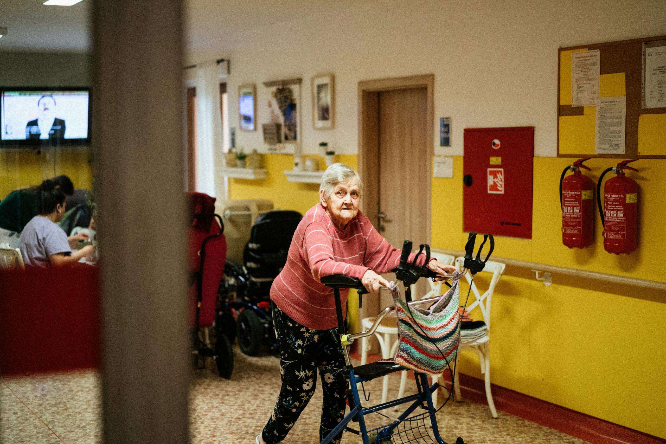 elderly woman in a nursing home